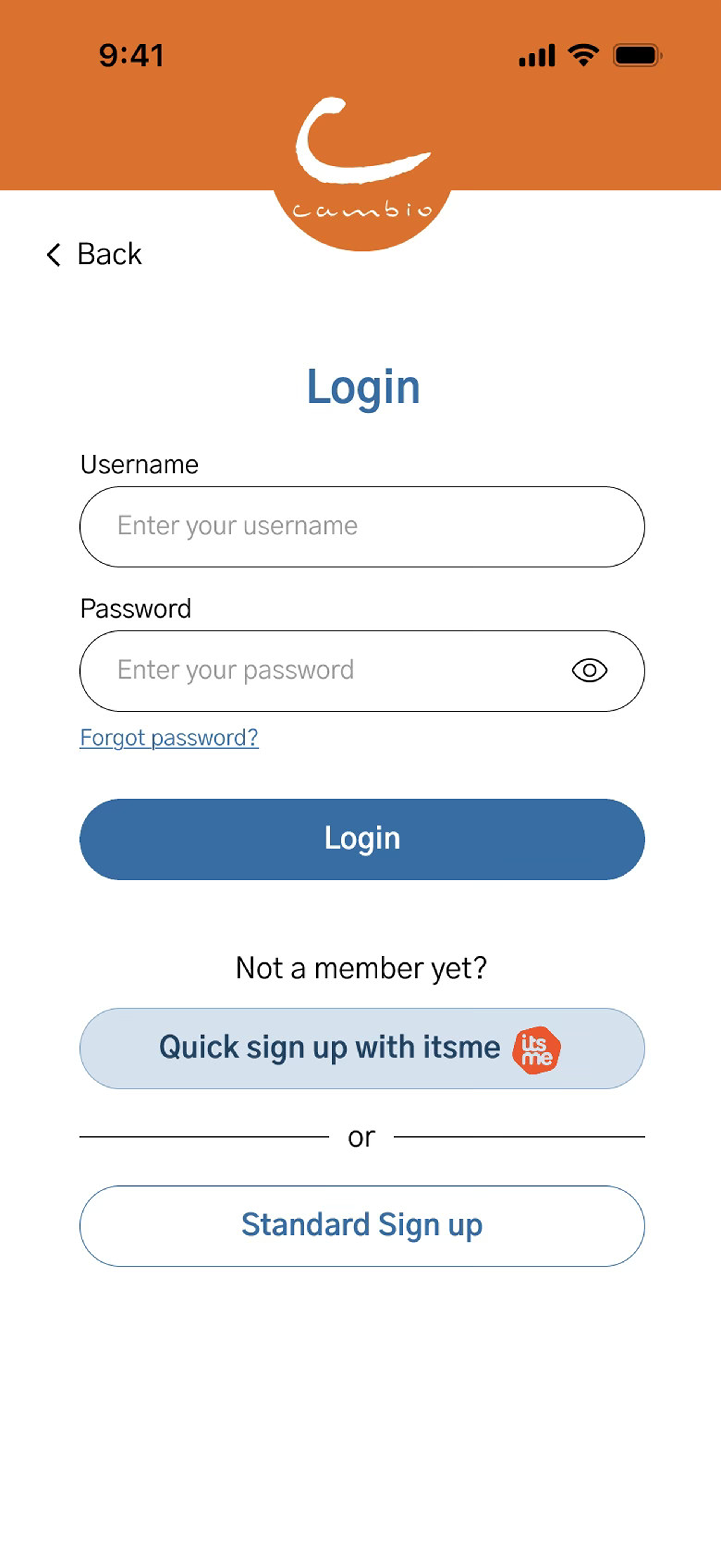 Proposed Cambio App Design