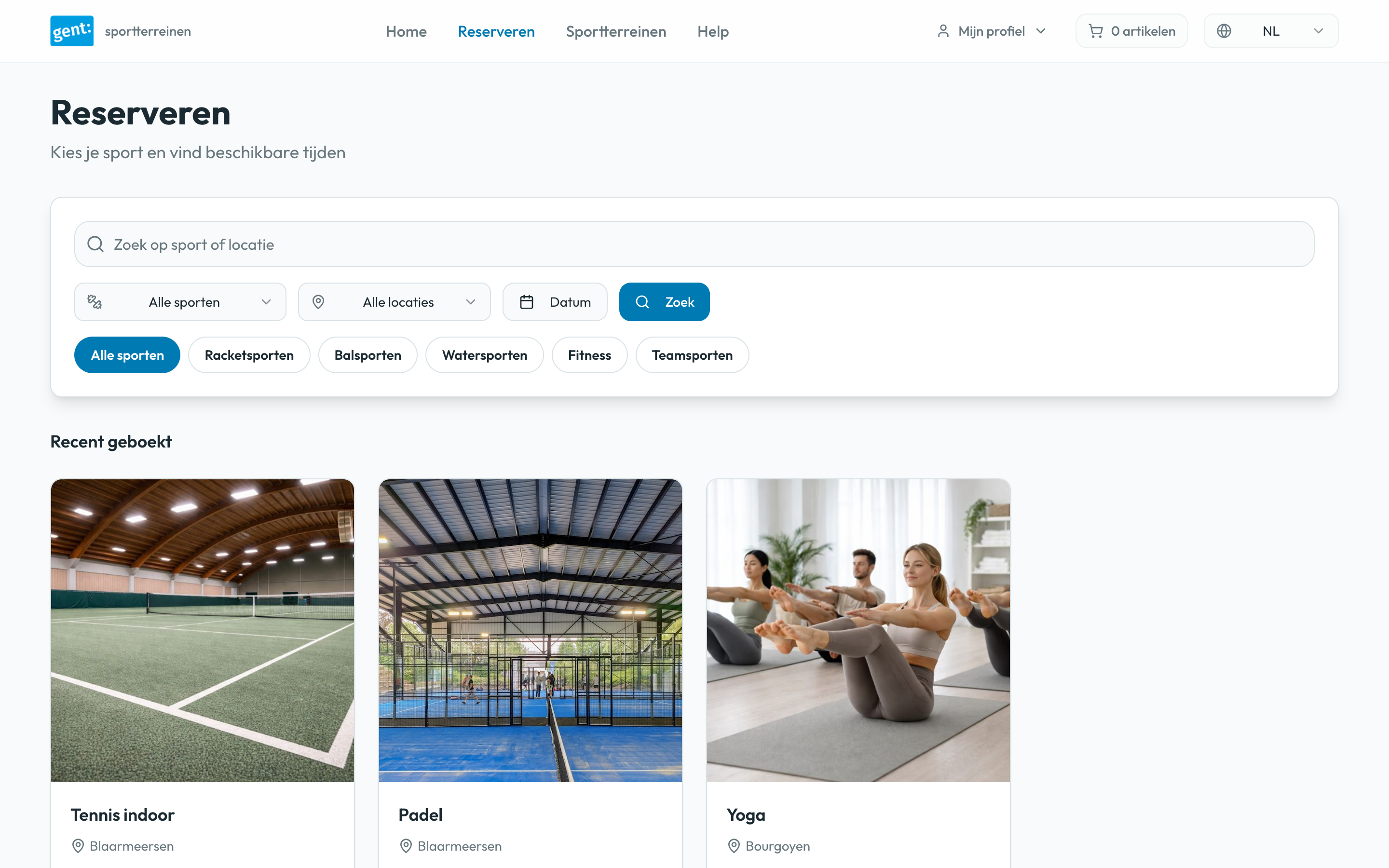 Search results showing transparent pricing