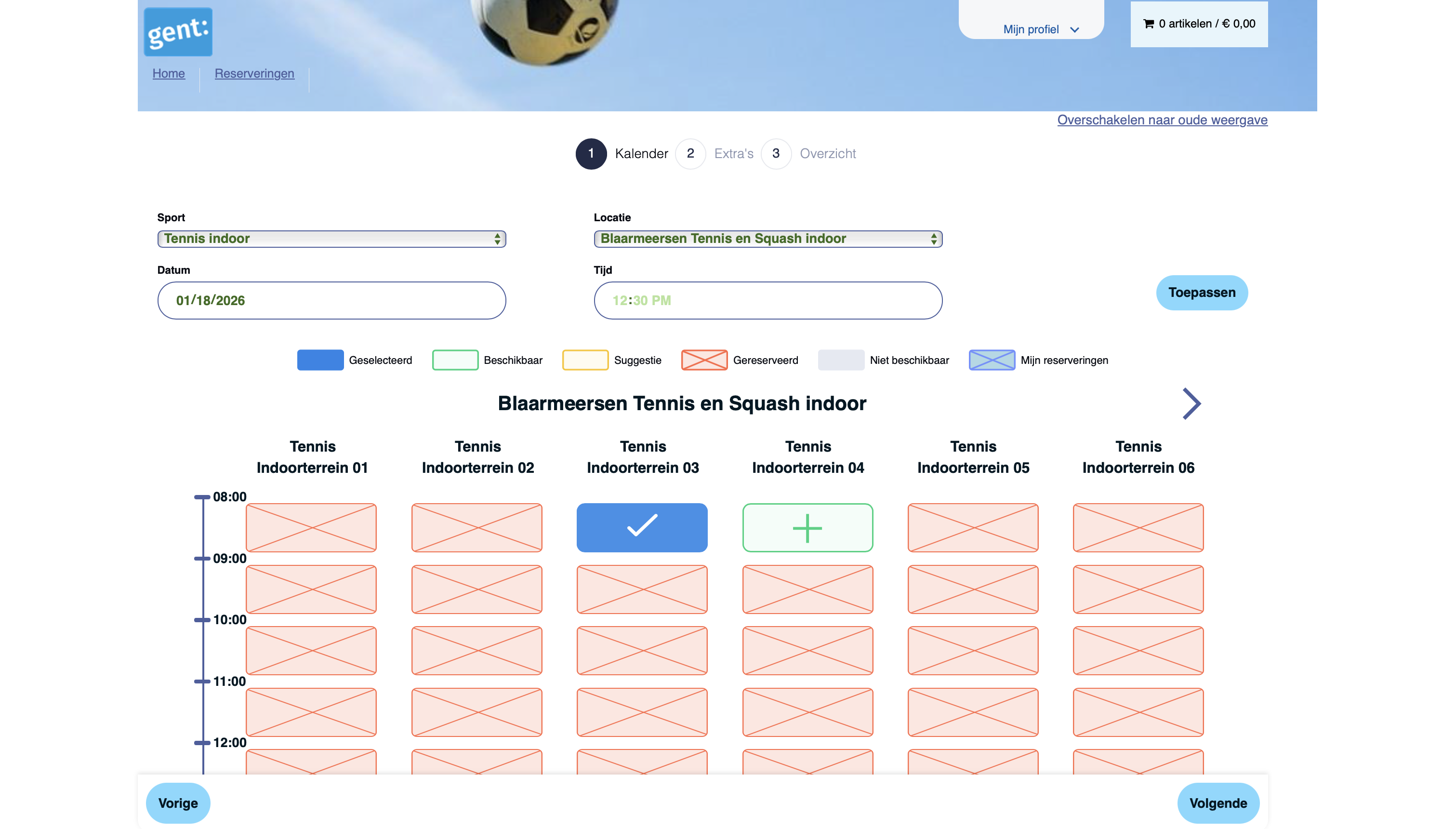 Calendar without pricing